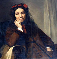 Dessin représentant Marie Pape-Carpantier assise sur un fauteuil