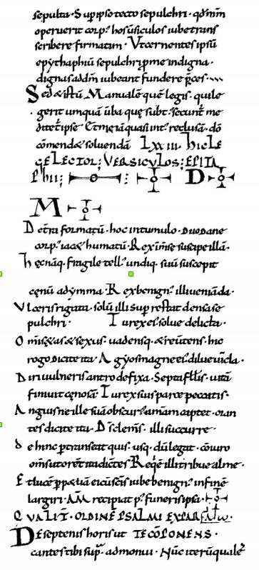 Cette image montre l'épitaphe du Manuel pour mon fils de Dhuoda.