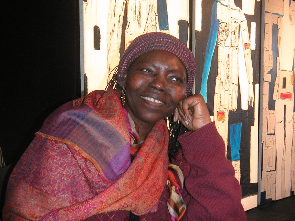 Safi Faye au festival des films d'Afrique en pays d'Apt, novembre 2004